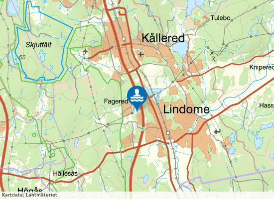 Fageredssjön på kartan