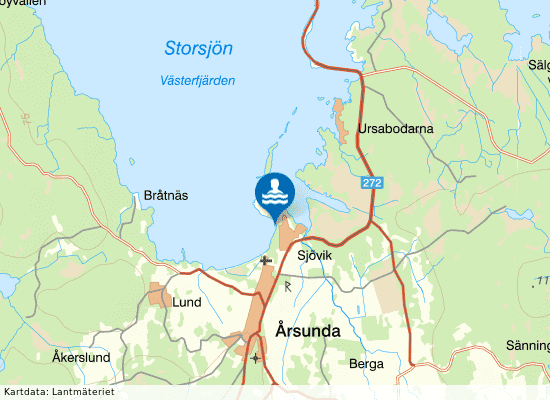 Strandbaden på kartan