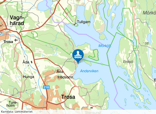 Komötet, Anderviken på kartan