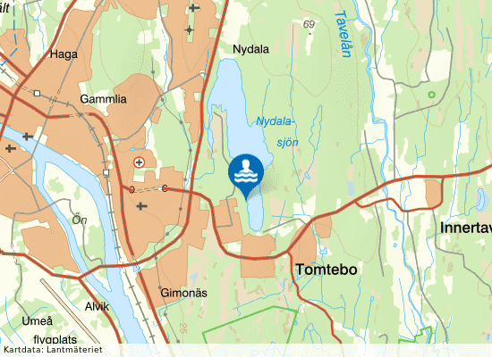 Tomtebobadet på kartan
