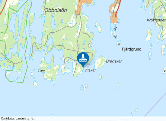 Vitskärssudden på kartan