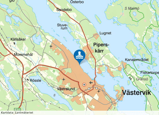 Breviksbadet på kartan