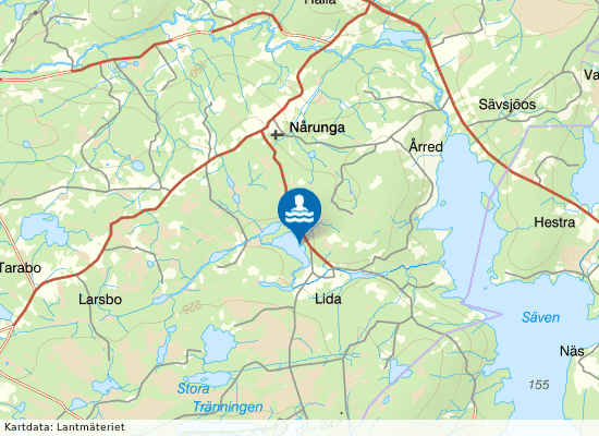 Sandsjön på kartan