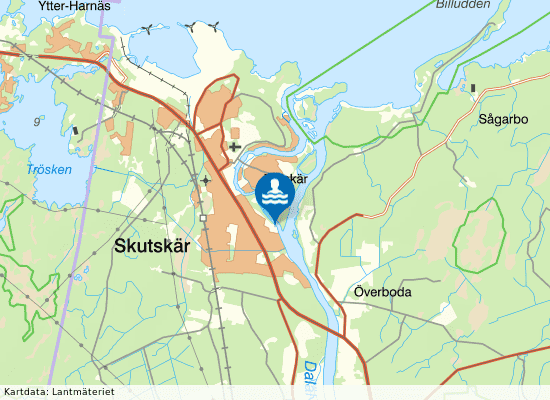 Skutskär, Kullen på kartan