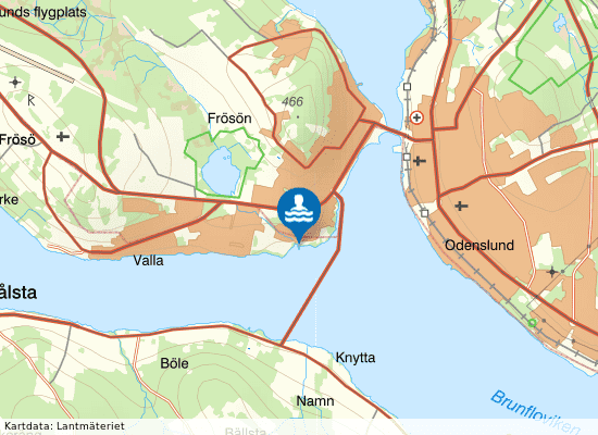 Frösö Strand på kartan