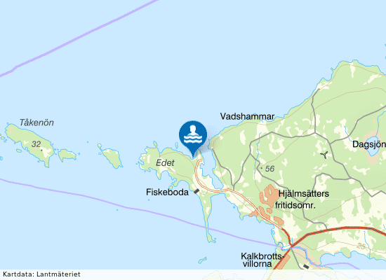 Fiskeboda på kartan
