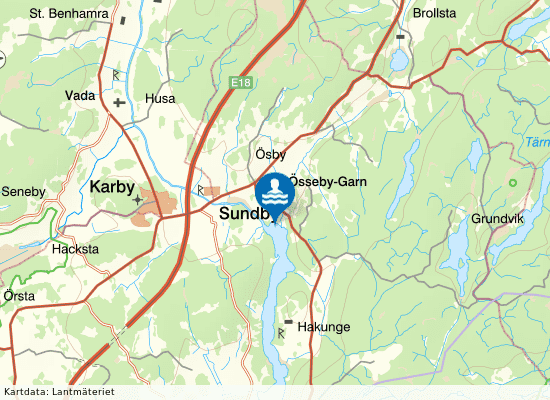 Toftesta på kartan