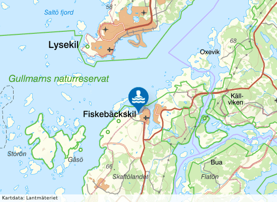 Fiskebäckskils badplats, Bökeviks på kartan