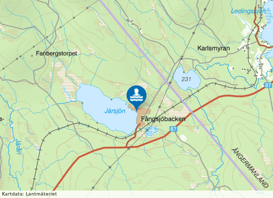 Järsjön, Bispgården på kartan