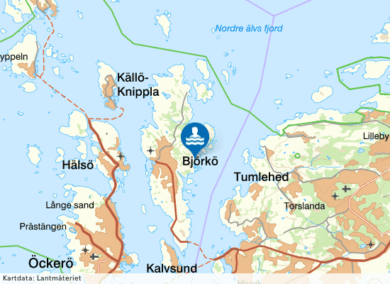 Timmerviken, Björkö på kartan