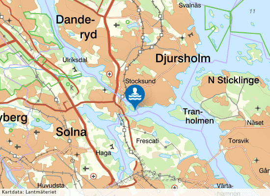 Bockholmen, Edsviken på kartan