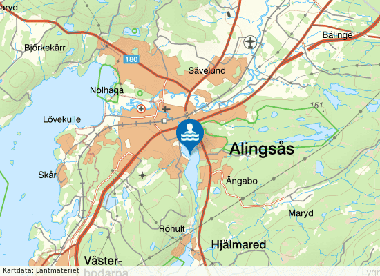 Kabelbadet, Gerdsken på kartan