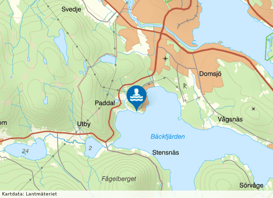 Nyängets havsbad på kartan