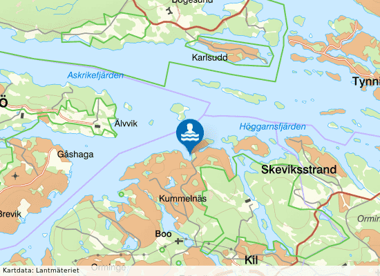 Rörsundsviken på kartan