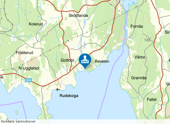 Gottbol, Skagern på kartan