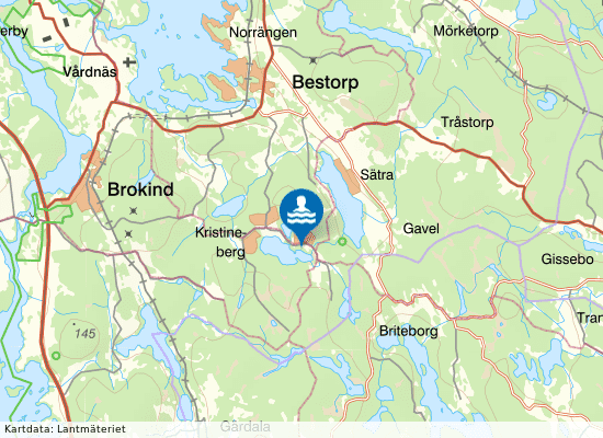 Kristineberg lilla, Storsjön på kartan