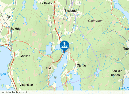 Fjällsjön, Djupfors på kartan