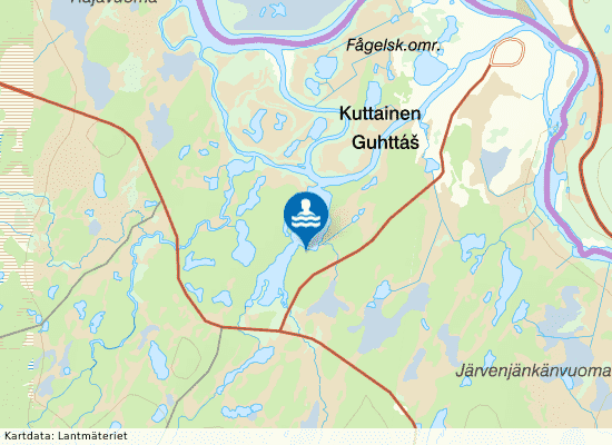 Karesuando, Vuontisjärvi på kartan
