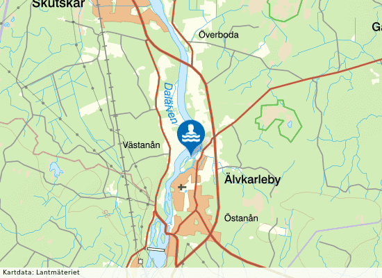 Sandörens badplats, Älvkarleby på kartan