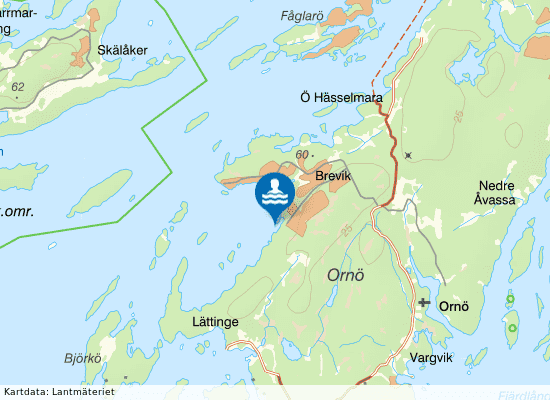 Mörbyfjärdens tomtområde på kartan