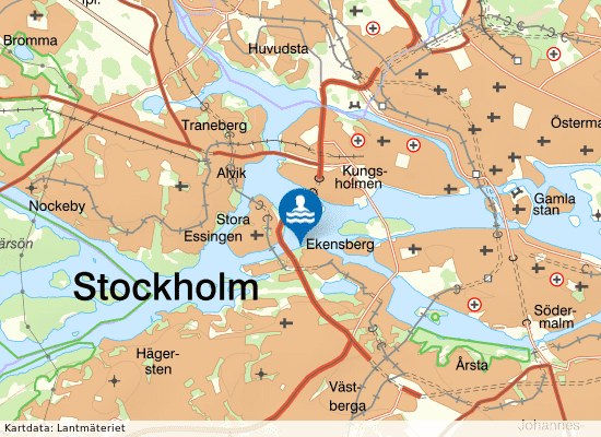 Klippbadet, Gröndal på kartan