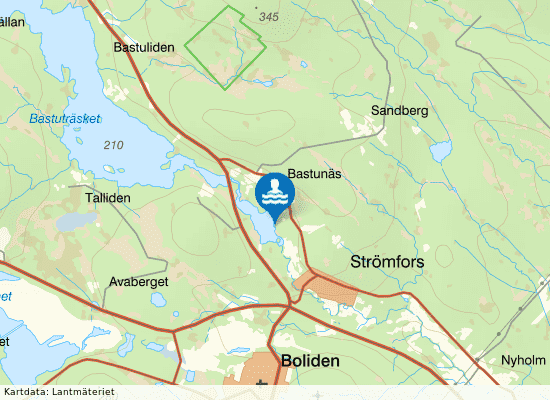 Strandudden på kartan