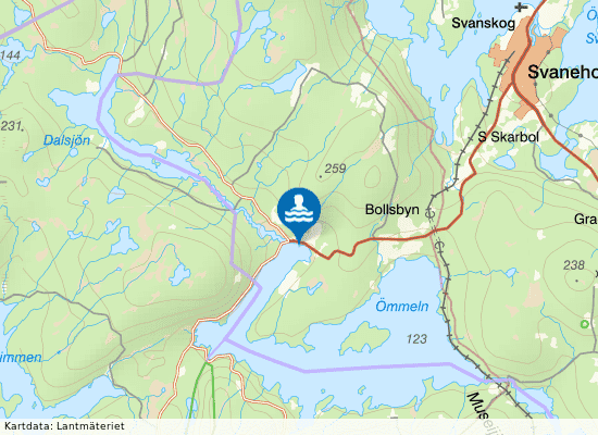 Nordvästra Ömmeln på kartan