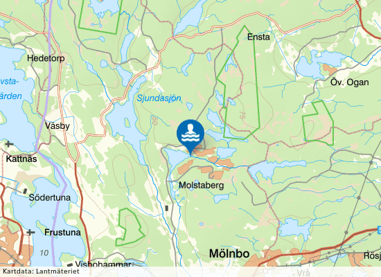 Saltkällsjön östra på kartan