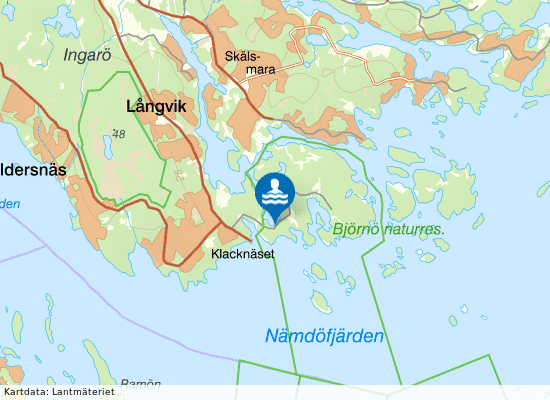 Björnöviksbadet, Varma viken på kartan