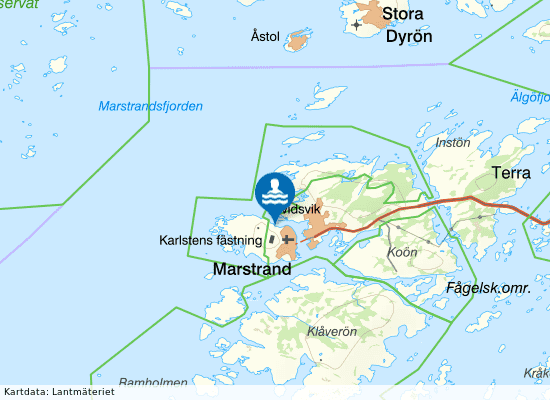 Marstrand Båtellet på kartan