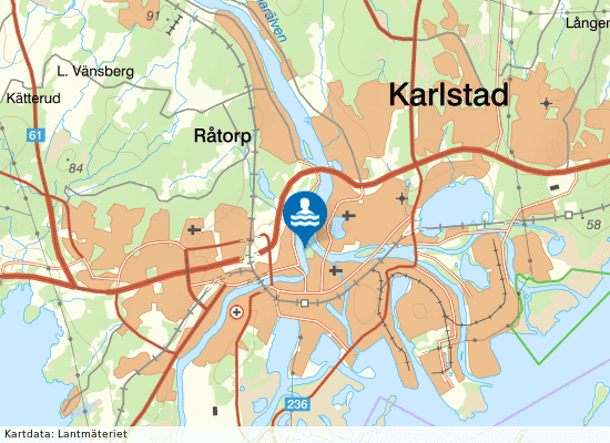 Sangrundsbryggan på kartan