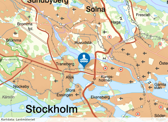 Kristineberg Klippbad på kartan
