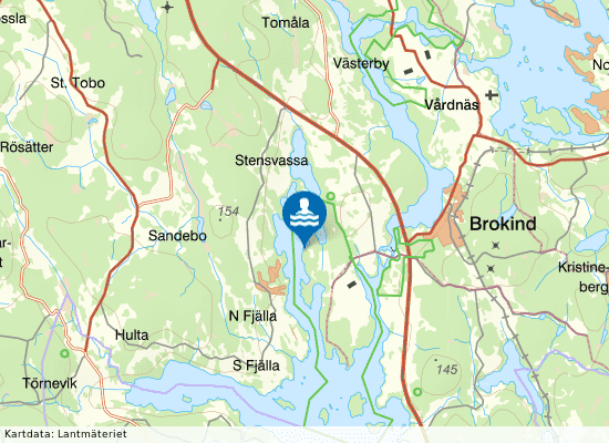Viggeby norra stranden, Järnlunden på kartan