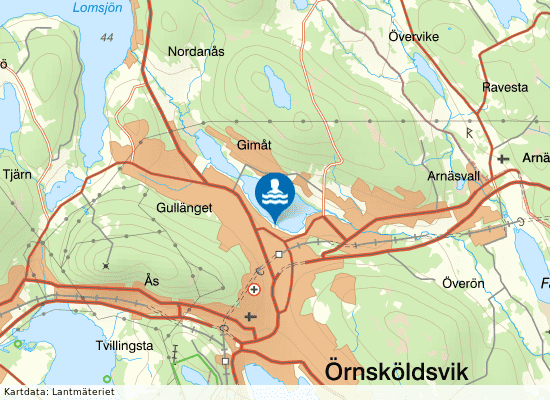 Florabadet, Höglandssjön på kartan