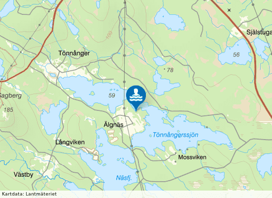 Storsand, Älgnäs på kartan