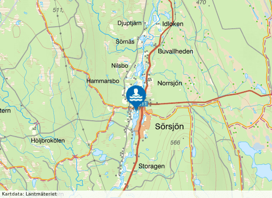 Qvickertjärn i Sörsjön på kartan