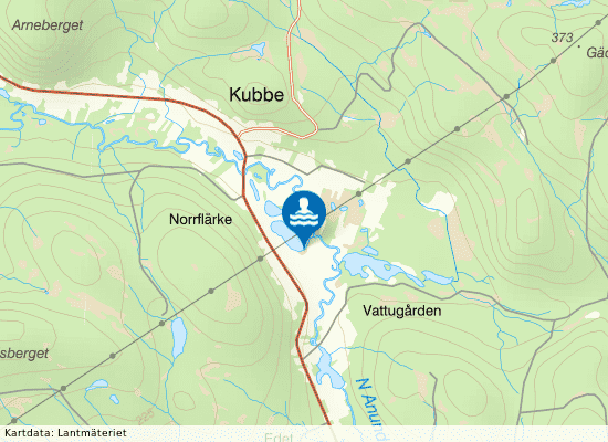 Flärkenbadet, Norrflärke på kartan