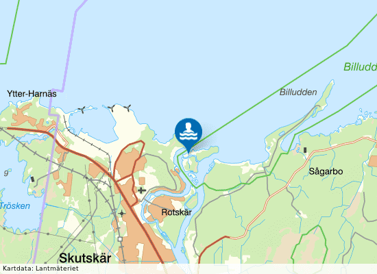 Klacken (Klackgrund) på kartan