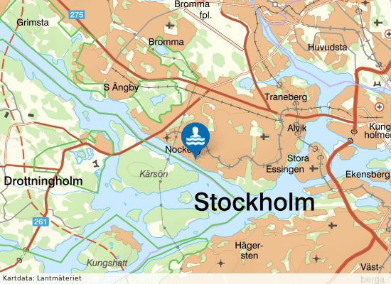 Djävulsklipporna på kartan