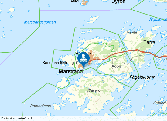 Marstrandsön på kartan