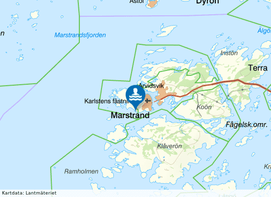 Marstrandsön på kartan