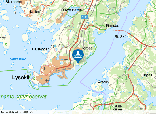 Gullmarsbaden - Inre på kartan