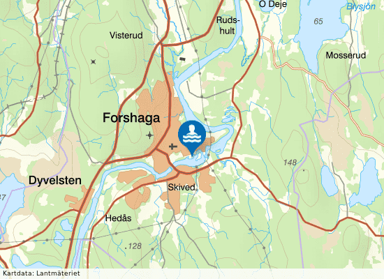 Forshagaforsen Klarälven på kartan