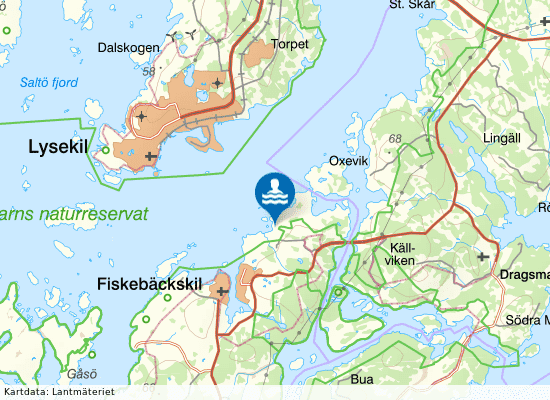 Koskärens Badplats på kartan