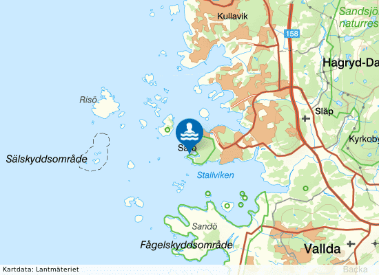 Nakenbad, Särö Kalven på kartan