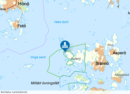 Galterö, badställe 2 på kartan