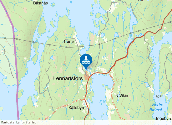 Forstjärn, Lennartsfors på kartan