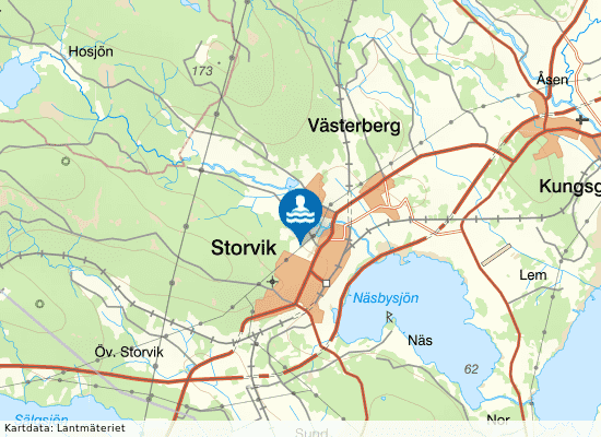 Storviks sportcentrum på kartan