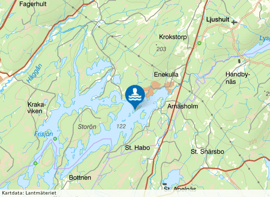 Stora Ekenäsets naturistbad på kartan