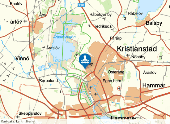 Kristianstads Badrike på kartan